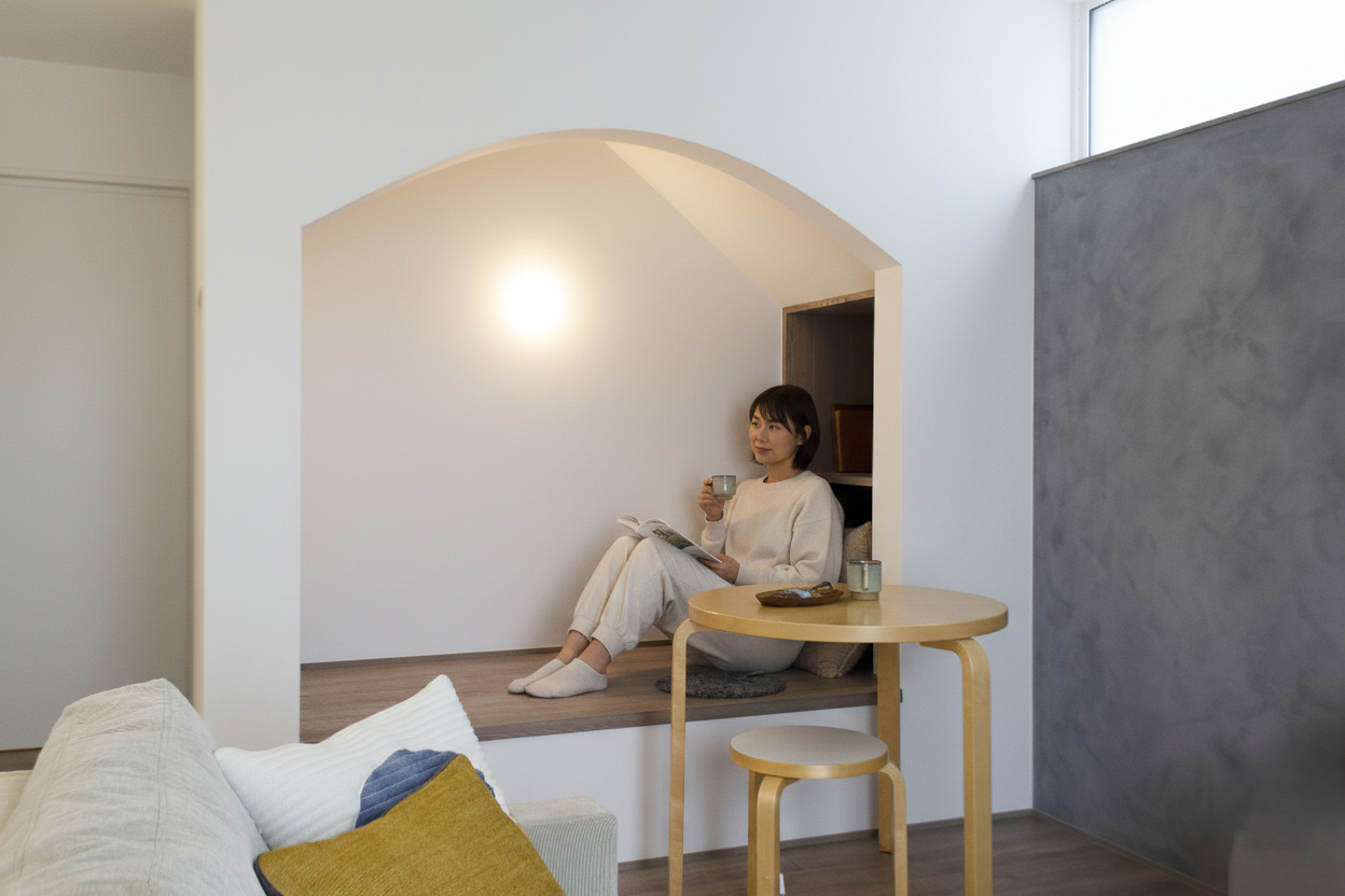 北欧ナチュラルスタイルのヌックスペースで心がほどける住まいの提案