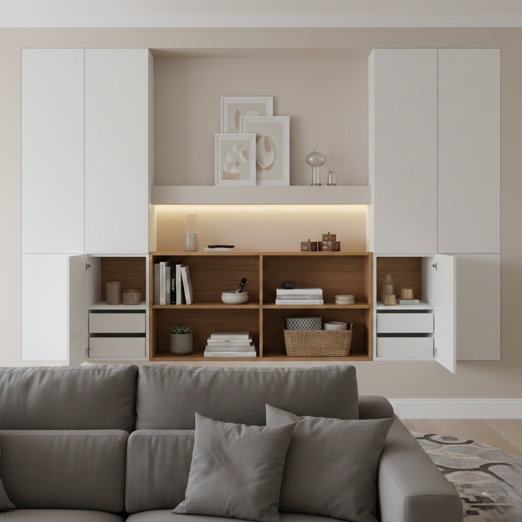 見せる収納と隠す収納を取り入れたLDKリノベーション|すっきり整った北欧ナチュラル空間