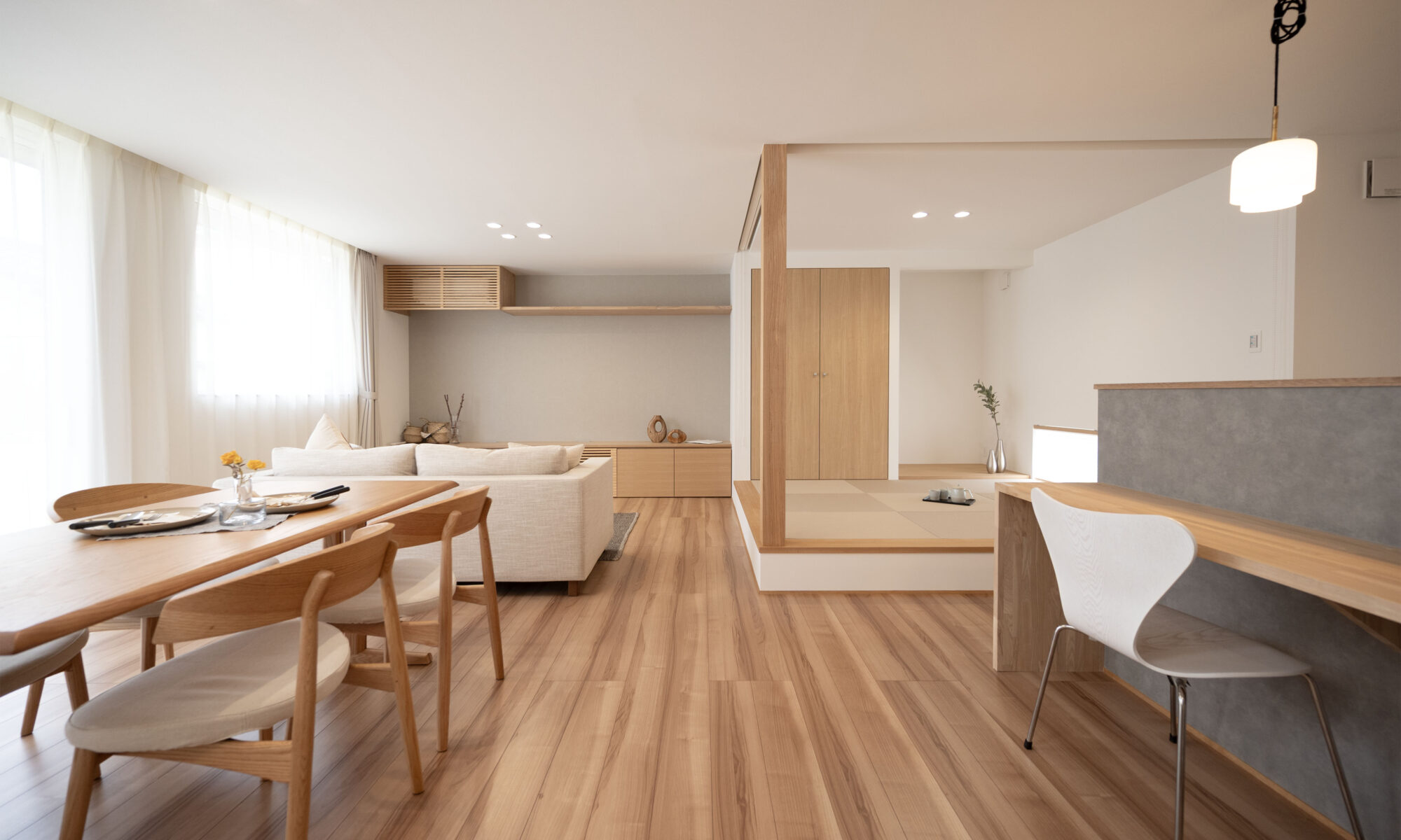 木のぬくもりとやさしい色合いが広がる北欧ナチュラルなLDK