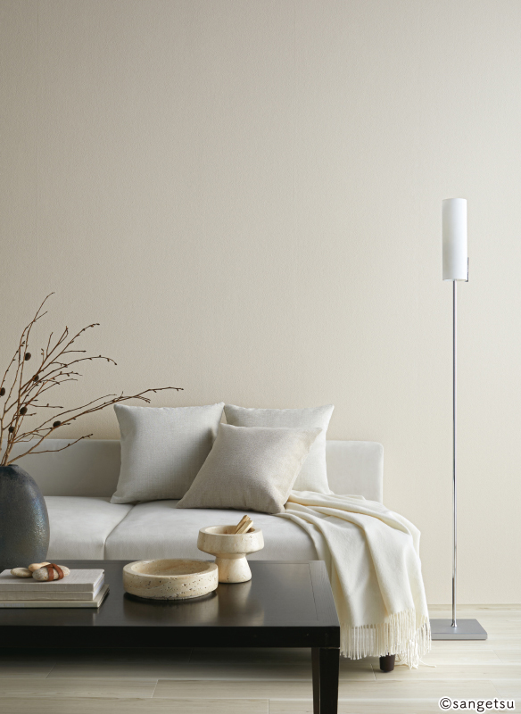 無垢材と自然素材を使ったジャパンディスタイルのリビング