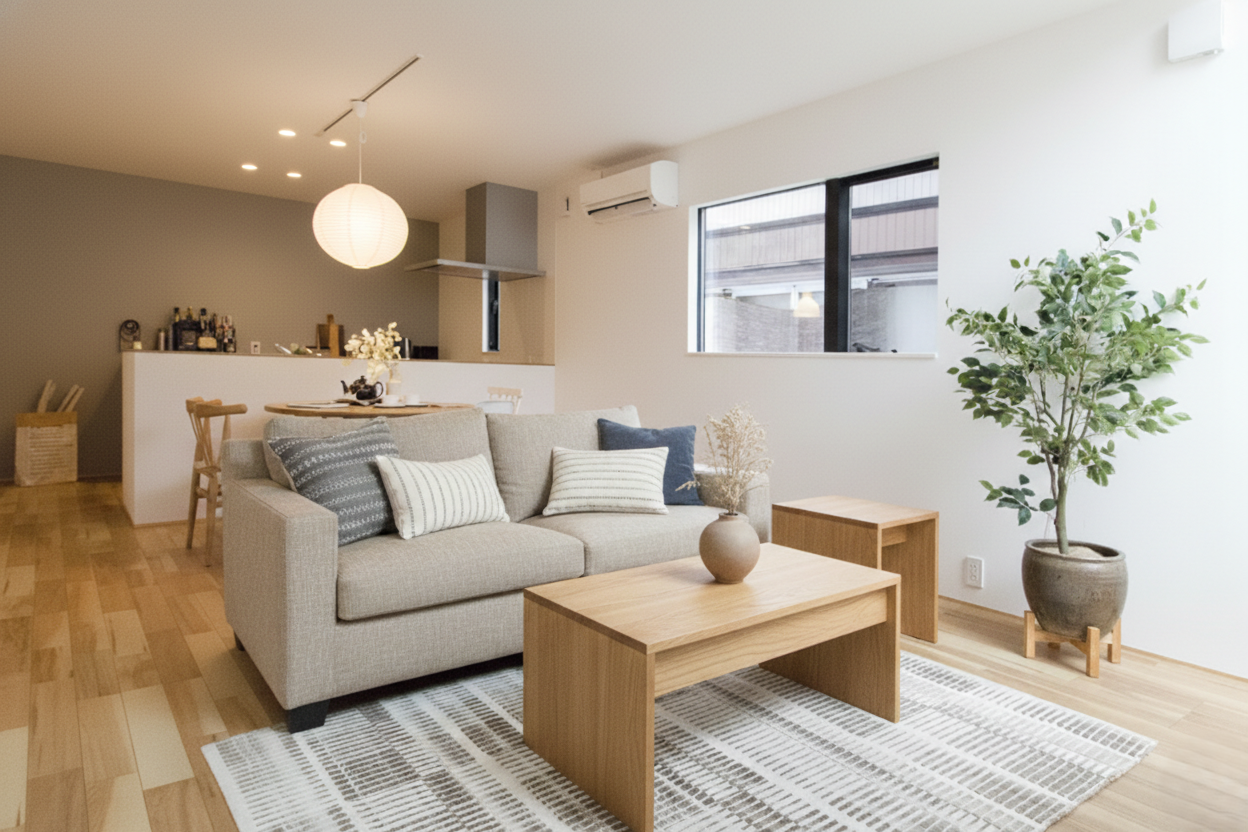 ジャパンディスタイルのリビング｜余白と木のぬくもりを感じる心地よい暮らし