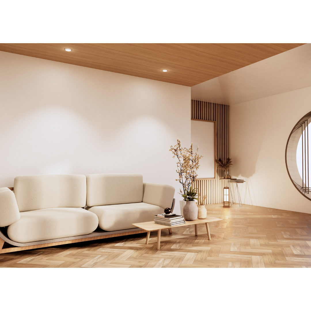 余白を活かしたリビングレイアウト｜家具を最小限に抑えたジャパンディ空間